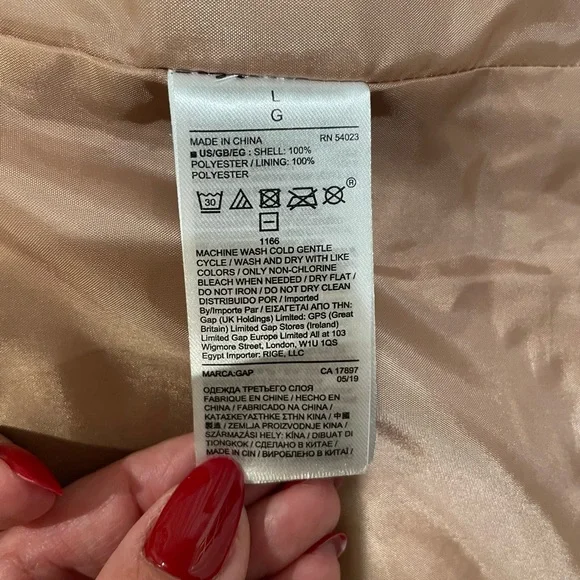 GAP Women’s Cozy Sherpa Collarless Jacket - Picture 11 of 11